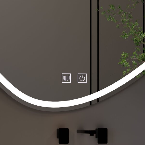 Quassare LED érintőtükör páramentesítő rendszerrel 90x65 cm