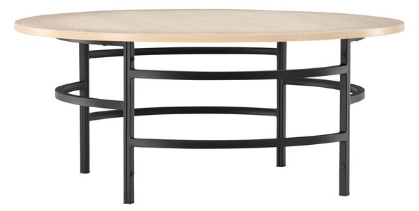 Dohányzóasztal Dallas 4696, Fém, 43cm, Világosbarna, Fekete