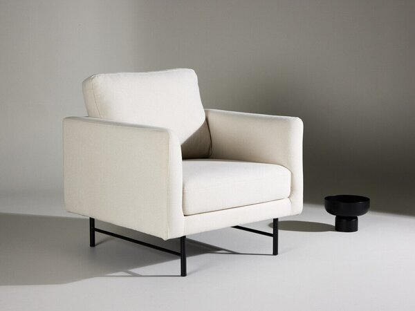Fotel Dallas 4698, Kárpit, 68x87x86cm, Fekete, Fehér