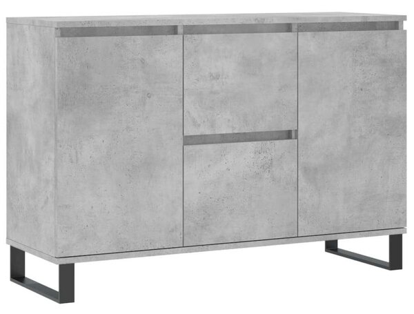 Betonszürke forgácslap tálalószekrény 104 x 35 x 70 cm