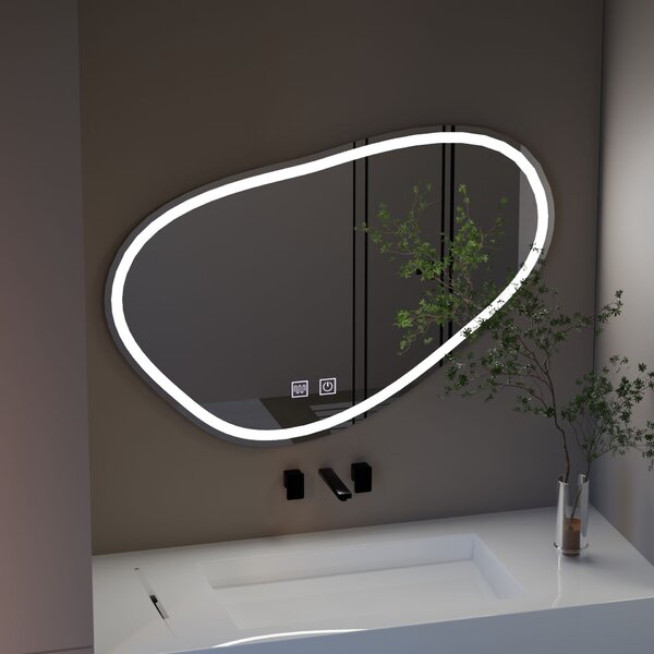 Quassare LED érintőtükör páramentesítő rendszerrel 90x65 cm