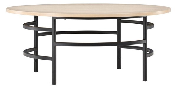 Dohányzóasztal Dallas 4696, Fém, 43cm, Világosbarna, Fekete