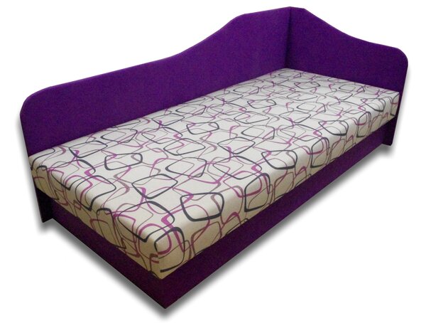 Egyszemélyes ágy (dívány) 80 cm Lady 87 (Lila 49 + Dodo 1058) (J)