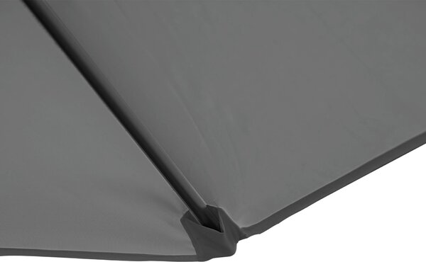 Outsunny kerti napernyő 360°-os forgathatósággal, karral, kereszttalppal és szellőzőnyílással, Ø256x245 cm, sötétszürke