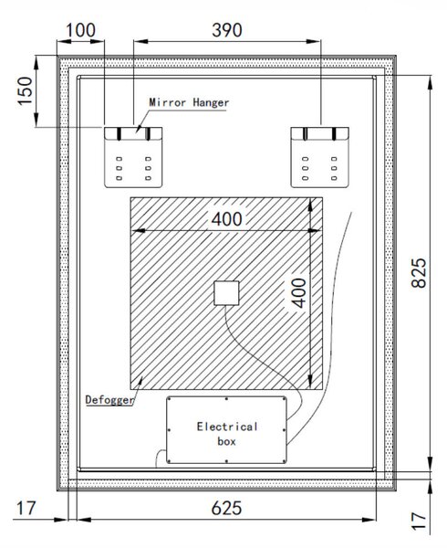Welland Luxury-Line Como LED tükör - fényerő + színhőfok állítás + páramentesítő + óra - 70 x 90 cm