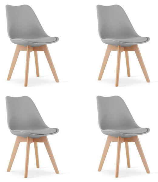 Valora RIKX szék, szürke, ergonomikus kialakítású, nappaliba való, 4 db