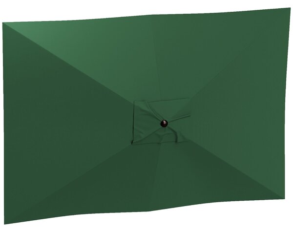 Outsunny Napernyő Cserehuzat, 3x2 m, 6 Bordás, Poliészter, UV 50+, Zöld