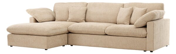 Sarokkanapé Dallas 4813, Kárpit, 89x304x182cm, Világosbarna