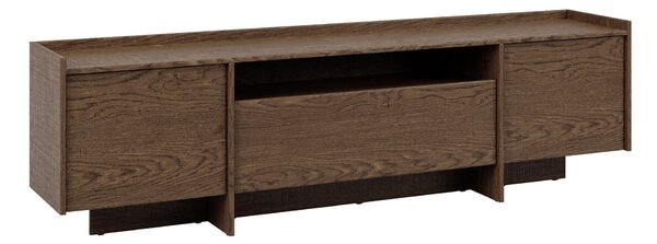 TV-állvány Filus, Laminált forgácslap, 58x197x38cm, Sötét tölgy