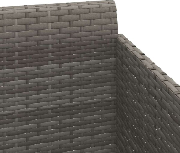 VidaXL szürke polyrattan napozóágy párnával, 182 x 118 x 63 cm