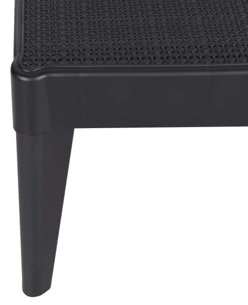 VidaXL Napozóágy - PP - Antracitszürke - 186x60cm