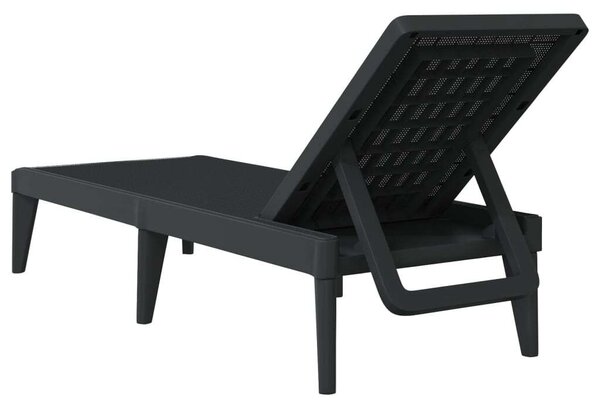 VidaXL Napozóágy - PP - Antracitszürke - 186x60cm