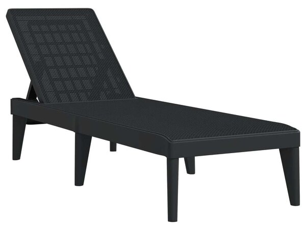 VidaXL Napozóágy - PP - Antracitszürke - 186x60cm
