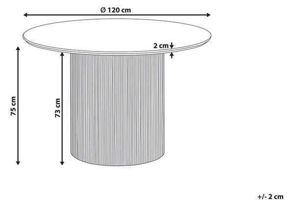 Étkezőasztal SHEHO Világosbarna 120 cm 120 cm