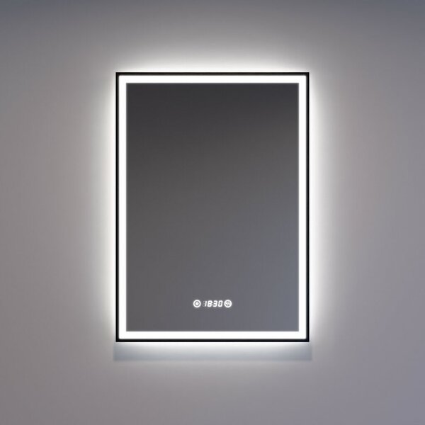Welland Luxury-Line Como LED tükör - fényerő + színhőfok állítás + páramentesítő + óra - 50 x 70 cm