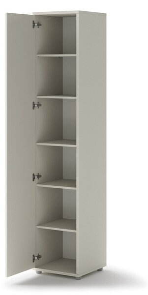 Könyvespolc Concept Pro Lenart IV, Zárt, Ajtókkal, Laminált forgácslap, 218x45x46cm, Kasmír