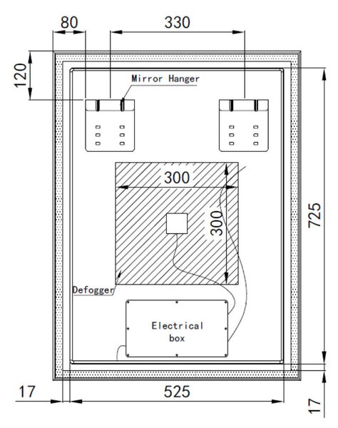 Welland Luxury-Line Como LED tükör - fényerő + színhőfok állítás + páramentesítő + óra - 60 x 80 cm
