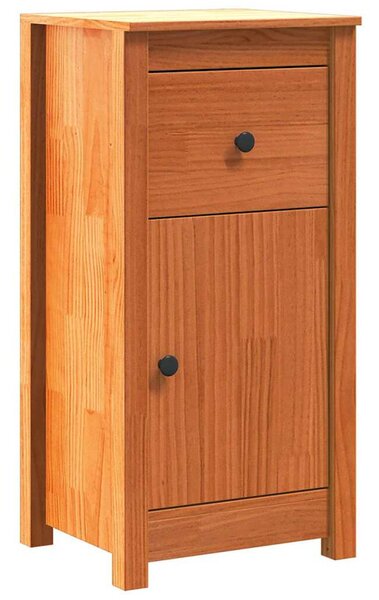VidaXL Széf fiókkal Faggyú barna 39 x 34,5 x 80 cm Tömör fenyőfa