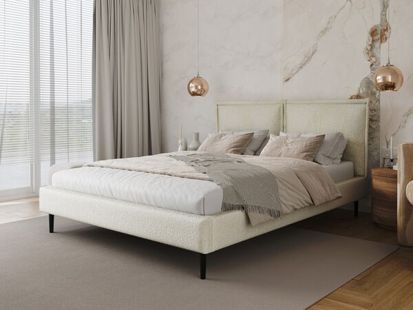 AVENA kárpitozott egyszemélyes ágy 120x200 - krémszínű