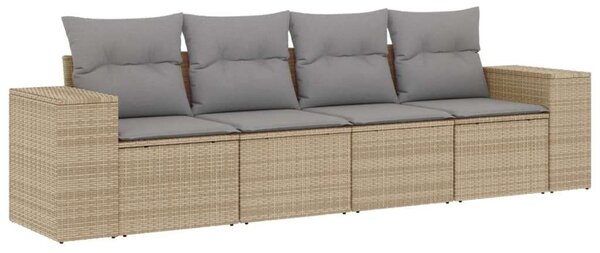 VidaXL Polyrattan Kerti Ülőgarnitúra - 4 részes - Bézs