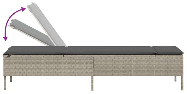 VidaXL Polyrattan Napozóágy Szett - 2 Foteles