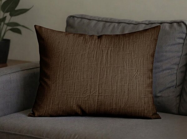 Muszlin párnahuzat MUSSARI 50x70 cm, sötétbarna