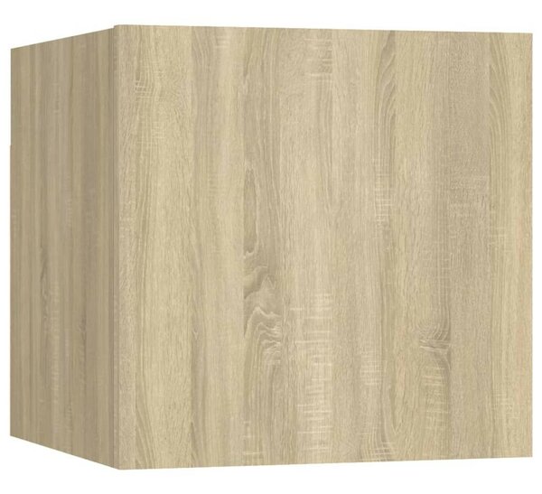 8 db sonoma tölgy falra szerelhető TV-szekrény 30,5x30x30 cm