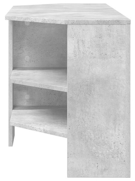 VidaXL SarokTVSzekrény Beton Szürke 102 x 40,5 x 45 cm Faanyag