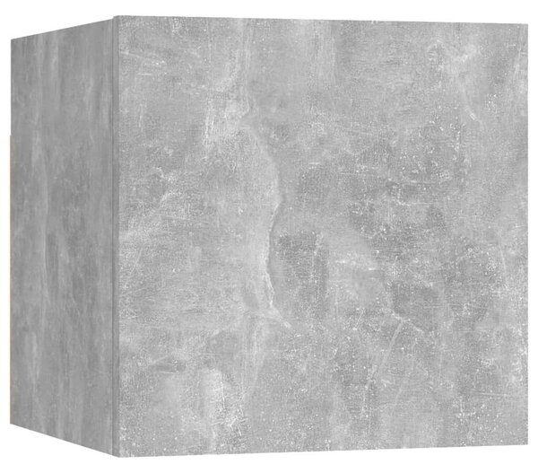 8 db betonszürke falra szerelhető TV-szekrény 30,5 x 30 x 30 cm