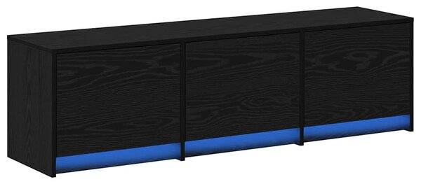 VidaXL TV szekrény LED világítással Fekete tölgy 140 x 34 x 40 cm