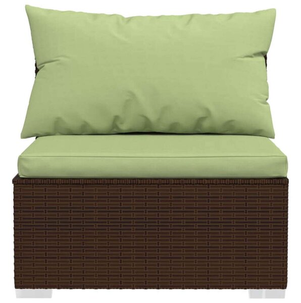 VidaXL 6 részes barna polyrattan kerti ülőgarnitúra párnákkal