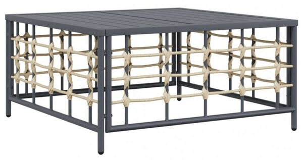 VidaXL 5-részes antracitszürke polyrattan kerti ülőgarnitúra párnákkal