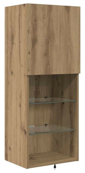 VidaXL TV Fali Egységek LED -es lámpákkal 4 pcs Artisan tölgy Faanyag