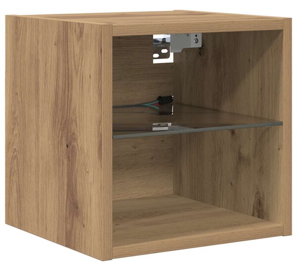 VidaXL TV Fali Egységek LED -es lámpákkal 6 pcs Artisan tölgy Faanyag