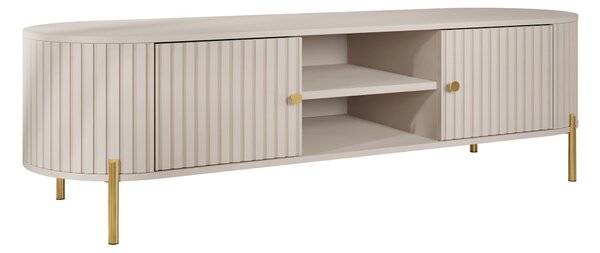 TV-állvány Comfivo Mirsoni, Laminált forgácslap, Közepes sűrűségű farostlemez, 54x175x40cm, Bézs