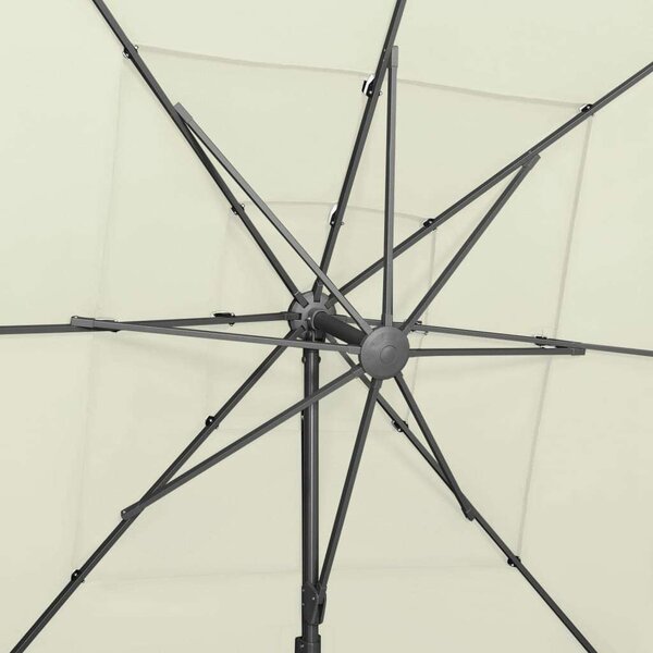 4 Szintes Napernyő - Alumínium - Homokszín - 250x250 cm
