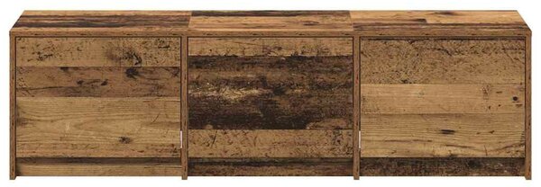 VidaXL TV szekrény LED világítással Öreg fa 140 x 34 x 40 cm Faanyag