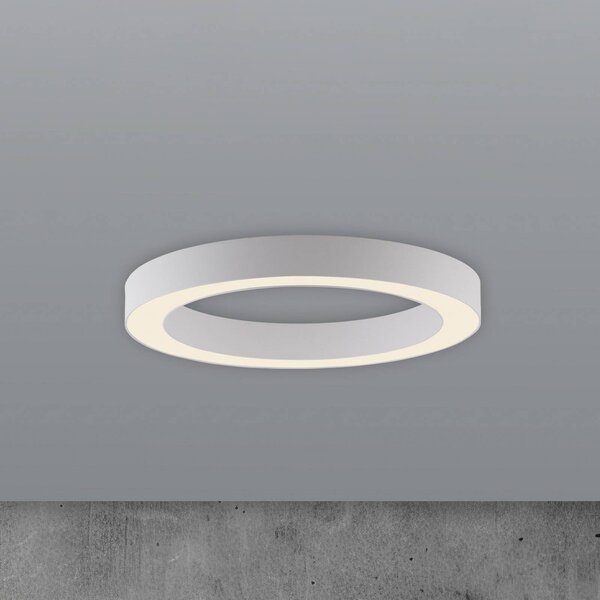 PURE Lines LED mennyezeti lámpa, 35 cm átmérőjű, fehér, CCT, dimmelhető, Fehér / opál, Nappali / Étkező, Alumínium, Modern