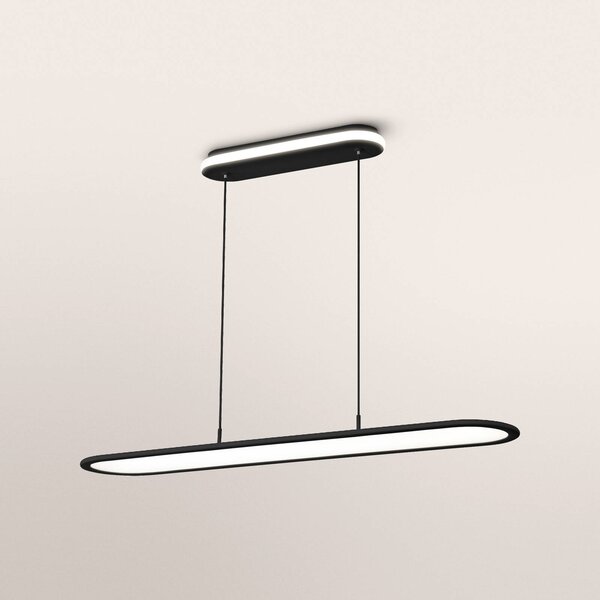 OSRAM LED-függesztett Office line Panel Ellipse fekete 940 dimmelhető, dimmelhető, Fekete, Dolgozószoba / Iroda, Alumínium, Modern