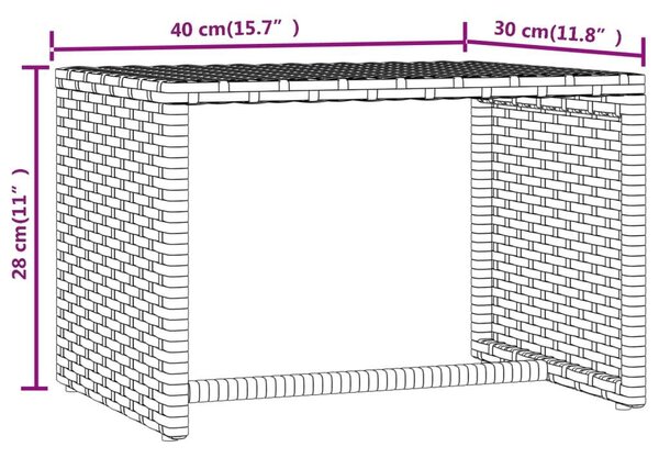 VidaXL Napozóágy Szett - 2 db, Szürke Polyrattan