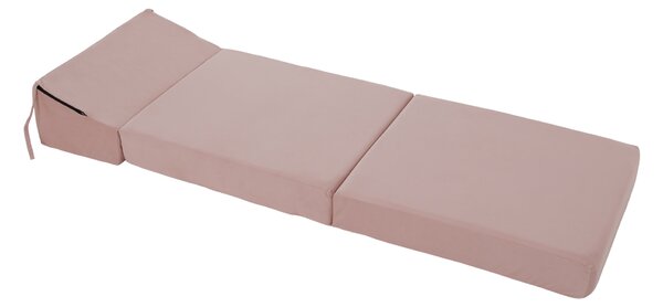 KONDELA Összecsukható matrac/fotel, 2v1, rózsaszín, PELOS