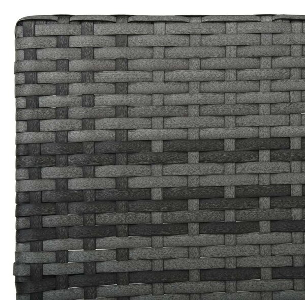 Polyrattan Napozóágy - Szürke - 196cm
