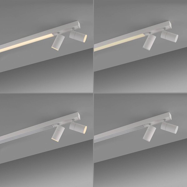 PURE Lines LED mennyezeti lámpa, 120 cm, fehér, CCT, távirányító, dimmelhető, Fehér / opál, Nappali / Étkező, fém, Modern