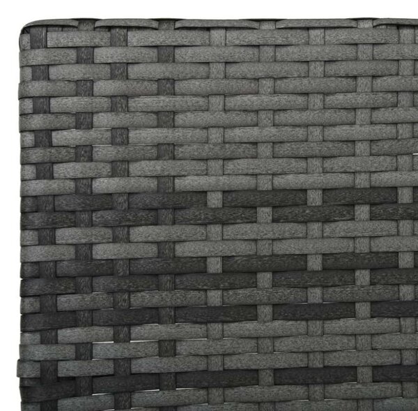 Polyrattan Napozóágy - Szürke - 196cm