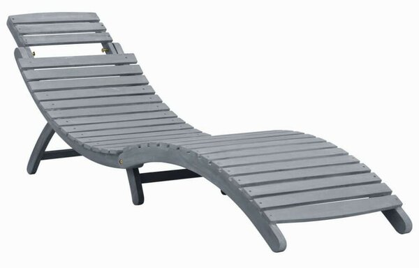 VidaXL Akácfa Napozóágy - Antik Szürke - 190cm