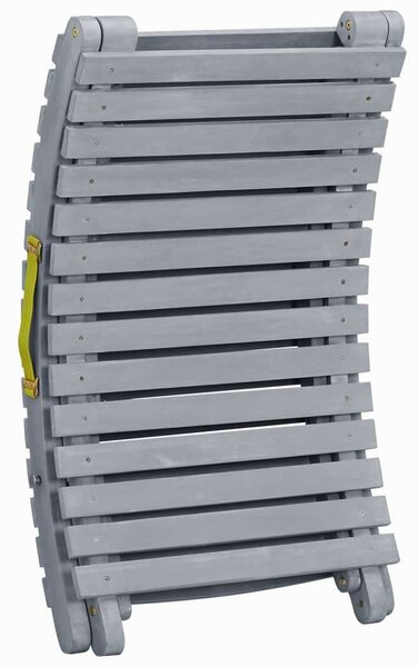VidaXL Akácfa Napozóágy - Antik Szürke - 190cm