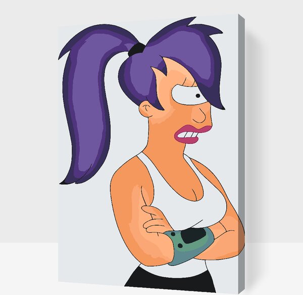 Gario Festés számok szerint Futurama Leela Méret: 40 x 60 cm, Keretezés: Kerettel