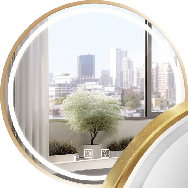 LED Tükör 70cm MMJ BRUSH GOLD