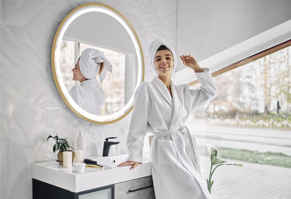 LED Tükör 70cm MMJ BRUSH GOLD