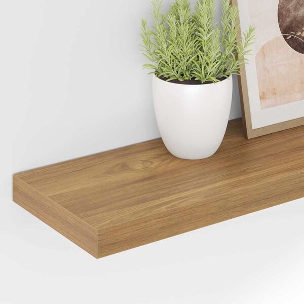 VidaXL Falpolc Falra szerelhető 4 pcs Barna 120 x 23,5 x 4 cm Faanyag